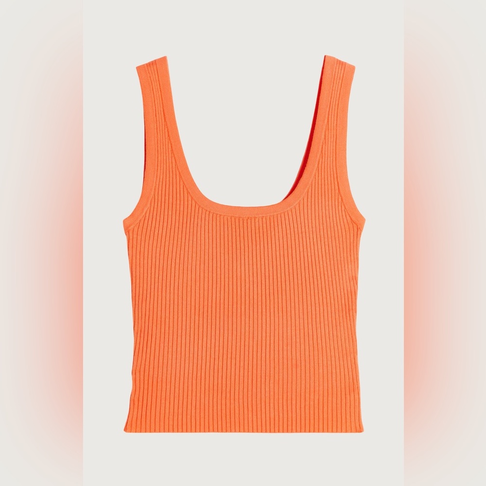 H&M | Vibrant Orange Ribbed Tank Top